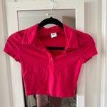 TNA Aritzia Cropped Polo Size XS Color Pink Photo 0