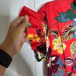Alexis ‎ red floral tropical Faine ruffle romper XS vacation summer beach Photo 5