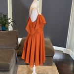 Women’s Orange Chiffon Prom Party Dress Corset Back Spaghetti Straps Size 16W Orange Photo 5