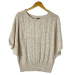 New Directions Oatmeal Lace Knit Sweater Size Large Photo 0