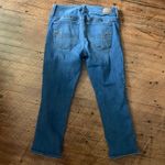 American Eagle  double button medium wash 4 short Artist crop jeans Photo 2