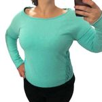 Aeropostale MEDIUM Crew Neck Long Sleeve Sheer Lace Detailed Back Tee Photo 0