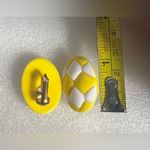 Vintage AVON 1987 Sunsations Easter Egg Oval Shaped Clip On Earrings White Photo 5