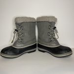 Sorel  Women's 7 Winter Carnival Pewter Gray Black Snow Boots Waterproof Faux Fur Photo 4