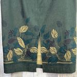 Requirements  Vintage Moleskin Feel Size 6 Floral Green Skirt Back Zipper Closure Photo 6