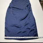 House of Harlow 1960 Midnight Strapless Ruched Bodycon Midi Dress‎ Medium *FLAW Blue Photo 12