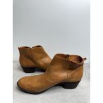 Lucky Brand Boots Size 11 Leather Block Heel Western Style Side Zip Photo 5