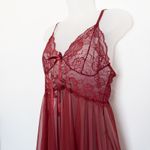 Y2K Avidlove Womens Sheer Babydoll Top Size XL Red Lace Lingerie Coquette Photo 3