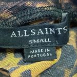ALLSAINTS  Ambient Elia Leopard Animal Print Mesh Long Sleeve Bodysuit Top Size S Photo 3