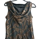 Connected Apparel Vintage Chiffon Velvet Burnout Beaded Dress Midi Whimsigoth Y2K Feminine Size L Photo 5