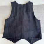 Vintage 90’s Love Lies Black Patchwork Menswear Pinstripe Vest Size Small Photo 9