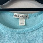 Derek Heart  Aqua Blue Terry Cloth Cropped Tank Top Size L Photo 3