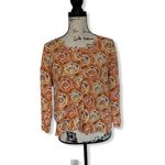 Rafaella  Abstract Print Button Front Blouse | Size LP | 100% Cotton Photo 1