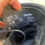 Laredo 90s  Black Leather Cowgirl Western Lace Up Roper Boots w/ Toe Kilte Fringe Photo 5