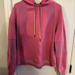 Evereve  Womens Pink Hoodie with multicolor Drawstrings Photo 0