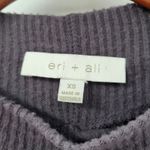 Anthropologie  Eri + Ali Womens Sweater XS Gray Ribbed Knit Mock Neck Pullover Photo 1