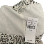 American Eagle Floral Ruffle Shorts Ivory Black Womens Medium Elastic Waist Photo 3