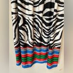 Magic Zebra Stripe Colorful Stretch Midi Skirt Plus 2X NWT  Photo 6