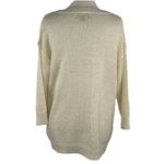 Covington  Sz XL Gold Metallic 3/4 Sleeve Crew Neck Sweater Cream Textured Front Photo 4