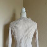 Ashley by 26 International Cream Ribbed Knit Crew Neck Sweater Sz M Preppy Minimalist Photo 5