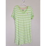 Ralph Lauren Lauren  Sleep Shirt XL Green White Striped V Neck Short Sleeve Photo 1