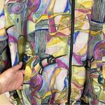 Vintage Sara Roberts Silk Bomber Jacket Multicolor Art To Wear Large Photo 6