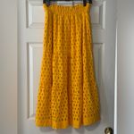 Anthropologie  The Somerset Maxi Skirt Eyelet Eyelet Edition Lined Yellow Mango Photo 4