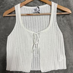 Princess Polly  Front Tie Knit Crop Tank Cardigan Juniors S/M Sexy Y2K Festival Photo 0