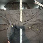 Anthropologie Linen Shirt Tie Capri Pants black size 8 NWT Photo 7