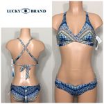 Lucky Brand BoHo Chevron reversible bikini. Small NWT Photo 1
