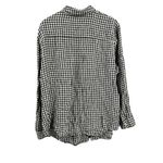 Lauren Ralph Lauren Womens 2X Black White Gingham Linen Snap Front Roll Tab Photo 3