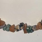 Semi Precious/Natural Stone Indian Agate & Other Stones Collar Necklace Silver Photo 2