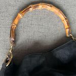 Gucci  Bamboo Black Suede Leather Handbag Photo 2