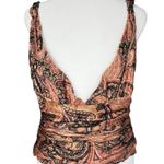 Carmen Marc Valvo Sateen and Beaded Evening Top Sz 12 Photo 2