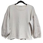 Marine layer Jace Puff Sleeve Sweatshirt in Antique White Women’s Size XL Photo 0