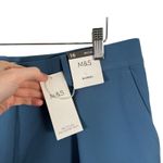 M&S Barrel Dress Pants Blue Career Office Business Capsole NEW Womens 16 Photo 2