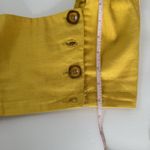 Urban Outfitters  womens Set skirt and crop top Size XS Yellow‎ Button Linen Photo 7