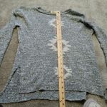 Hollister Size Xs/S Extra Small Stretchy Sweater Abstract Print Geometric Grey Photo 4