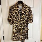 Urban Outfitters Zoe Womens Side-Tie Wrap Romper Cheetah Comfy Size Small Photo 1