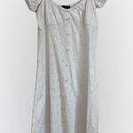 ASOS  White Eyelet Cap Sleeve Long Flowy Knit Dress Size 8 Photo 0