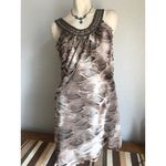 Distressed Tie Dye Dress Brown Photo 1