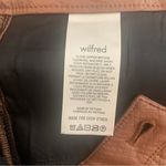 Wilfred EUC Brown Vegan Leather Snake Skin Print High Rise Straight Pants 6 Photo 10