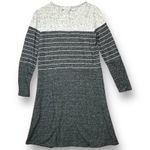 Ella Mae Gray Striped Knit Dress Medium Petite Minimalist Quiet Luxury Cozy Gray Size undefined Photo 2