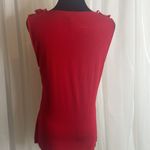 Cable & Gauge Red  V-Neck Sleeveless Blouse Photo 2