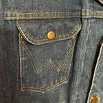 Wrangler Retro 1970s  Blue Denim Trucker Jean Jacket Western Cowboy Core USA sz L Photo 10