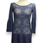 American Eagle  Outfitters Bell Sleeve Crochet Dress Blue XS Photo 1