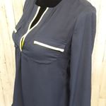 Tobi Blue Blouse Top Shirt Peplum Ruffle Flowy XS Photo 2