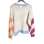 Anthropologie x Sundry Diagonal Striped Sweater Size XS Pastel Oversized Cozy Photo 6