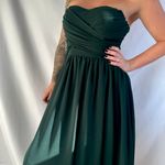 Lulus dark green corset sleeveless maxi dress wedding coctail party Photo 4