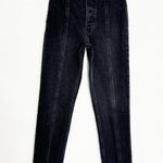 Reformation Denim Charlie High Rise Seamed Button Fly Straight Leg Jeans Erie 24 Photo 1